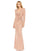 Formal Dresses Beaded Long Sleeve Formal Gown Rose