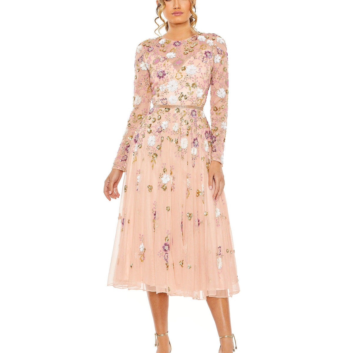 Tea Length Long Sleeve Formal Dress Tea Length & Long Sleeves Mac Dugg – The Dress Outlet