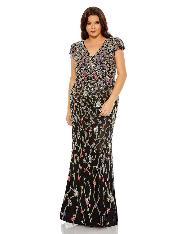 Long Formal Plus Size Evening Dress Plus Size Evening Mac Duggal 5751
