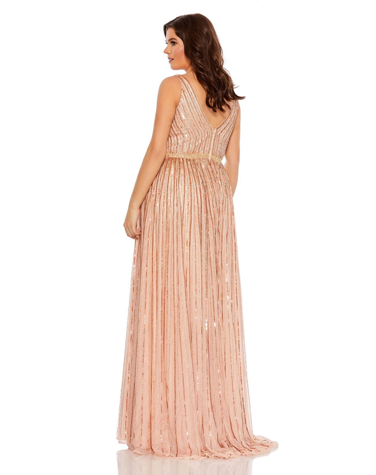 Mac Duggal 5755 Sequined Long Formal Plus Size Dress