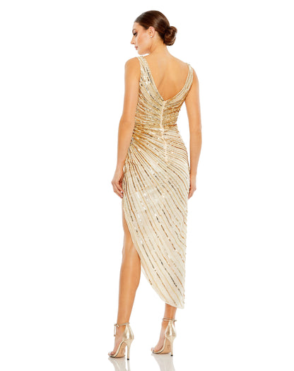 Cocktail Dresses Cocktail High Low Formal Sequin Dress Nude Gold