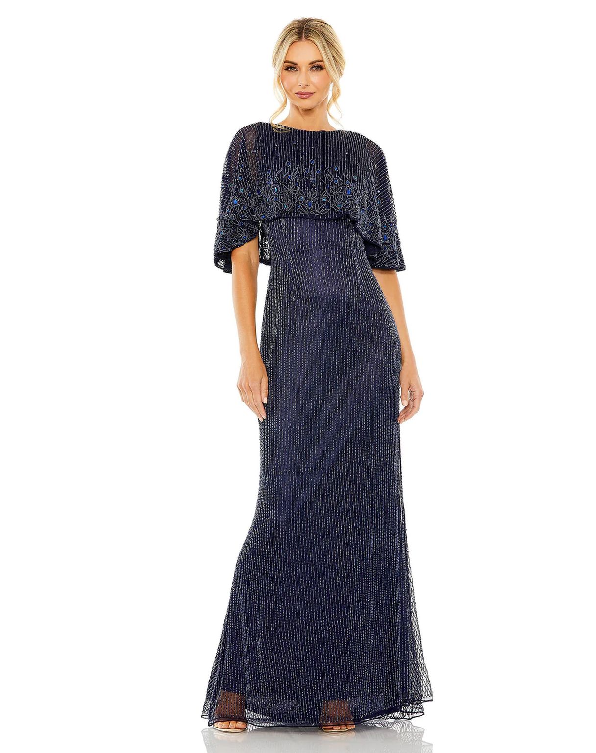 Long Formal Cape Dress Cape Detail & Formal Style Mac Duggal 5797 The Dress Outlet Long Formal Cape Dress Cape Detail & Formal Style Mac Duggal 5797 The Dress Outlet