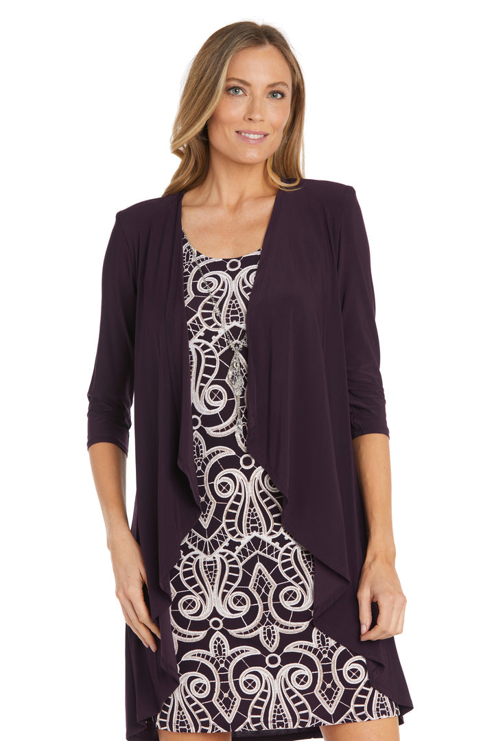 R&M Richards 5798 Short Mother of the Bride Printed Dress Jacket Set