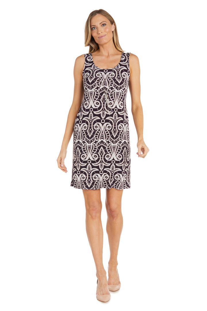 R&M Richards 5798 Short Mother of the Bride Printed Dress Jacket Set