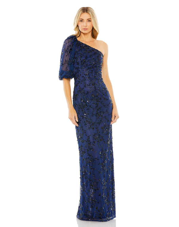 Long Formal Floral Beaded Evening Dress Floral Beaded Evening Mac Duggal 5912