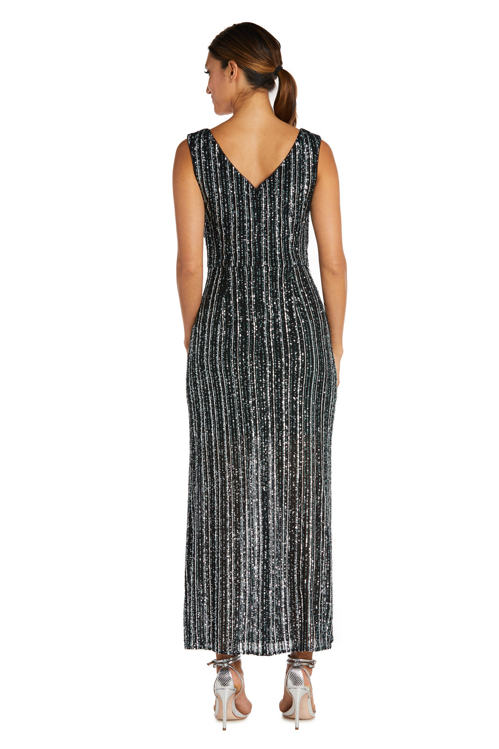 R&M Richards 5921 Long Sequin Formal Evening Dress