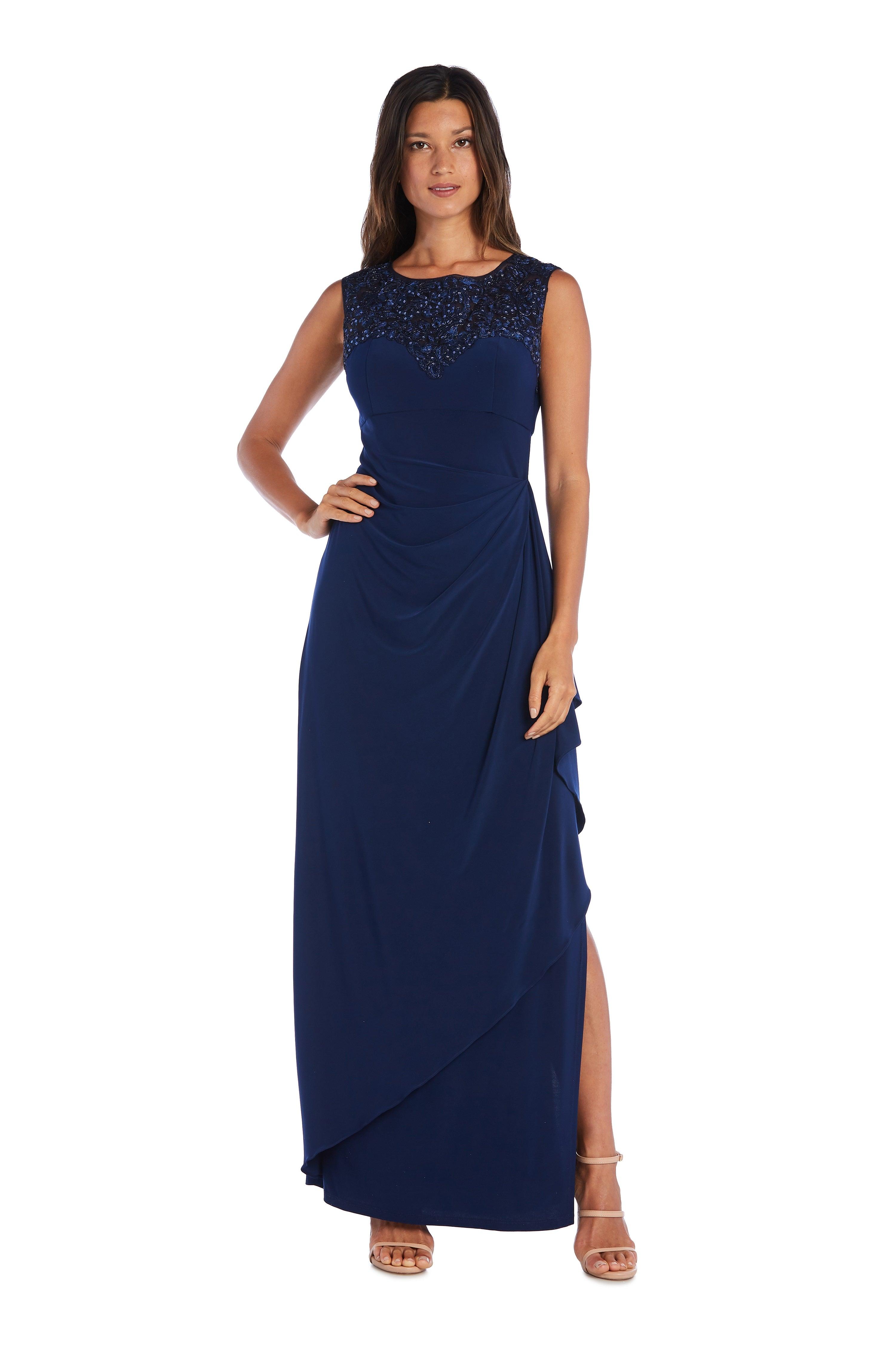 R&M Richards 5939P Long Formal Petite Dress