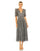 Mother of the Bride Dresses Puff Quarter Length Sleeve V Neck Midi Dress Pewter