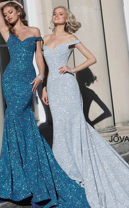 Jovani Off Shoulder Formal Prom Long Dress 60122 - The Dress Outlet