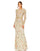 Formal Dresses Long Sleeve Formal Floral Dress Nude Multi