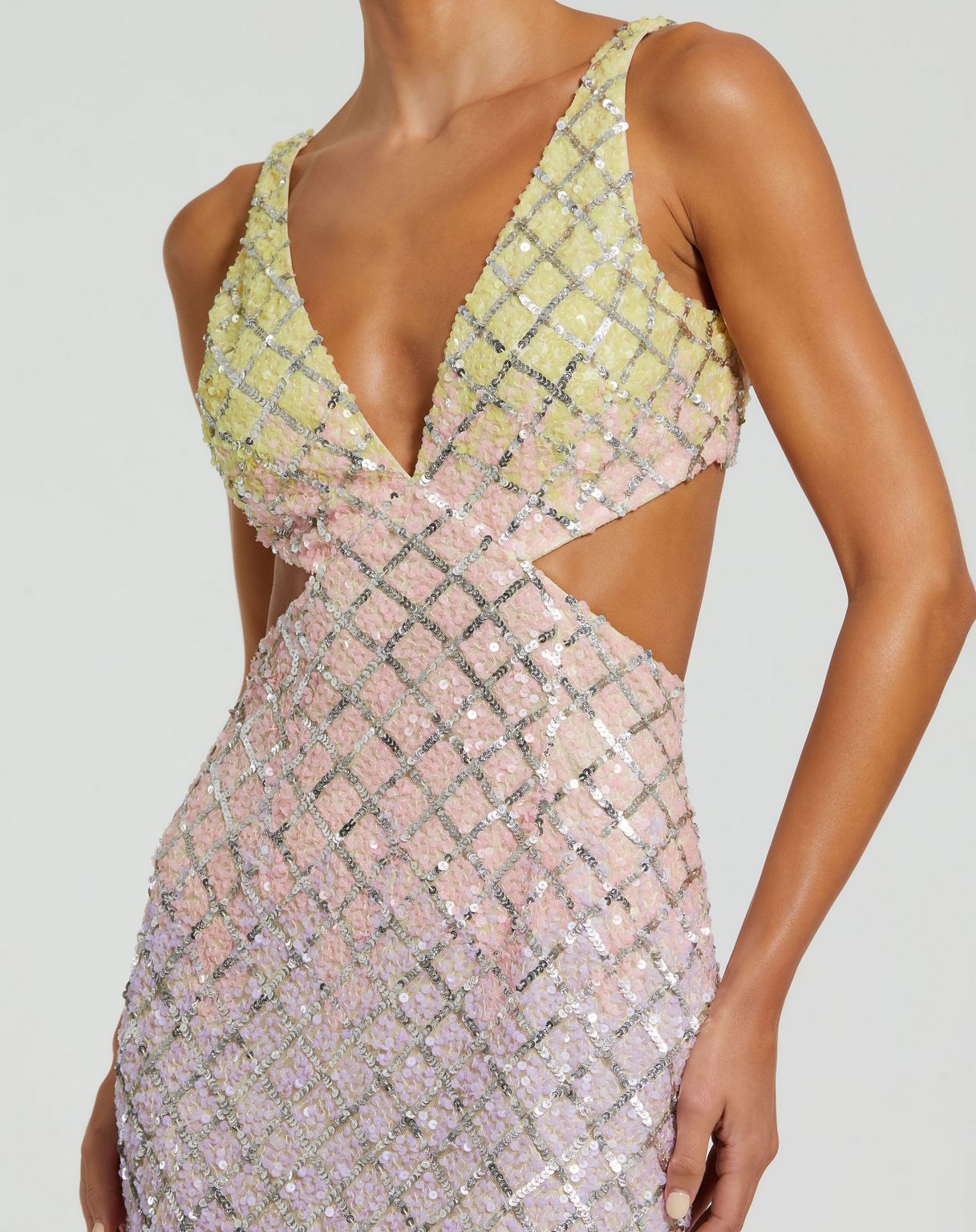 Mac Duggal 6049 Ombre Beaded Prom Formal Long Dress