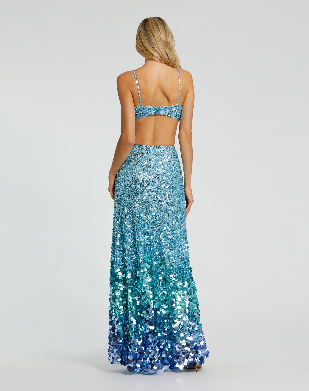 Mac Duggal 6077 Ombre Sequin Prom Formal Long Dress