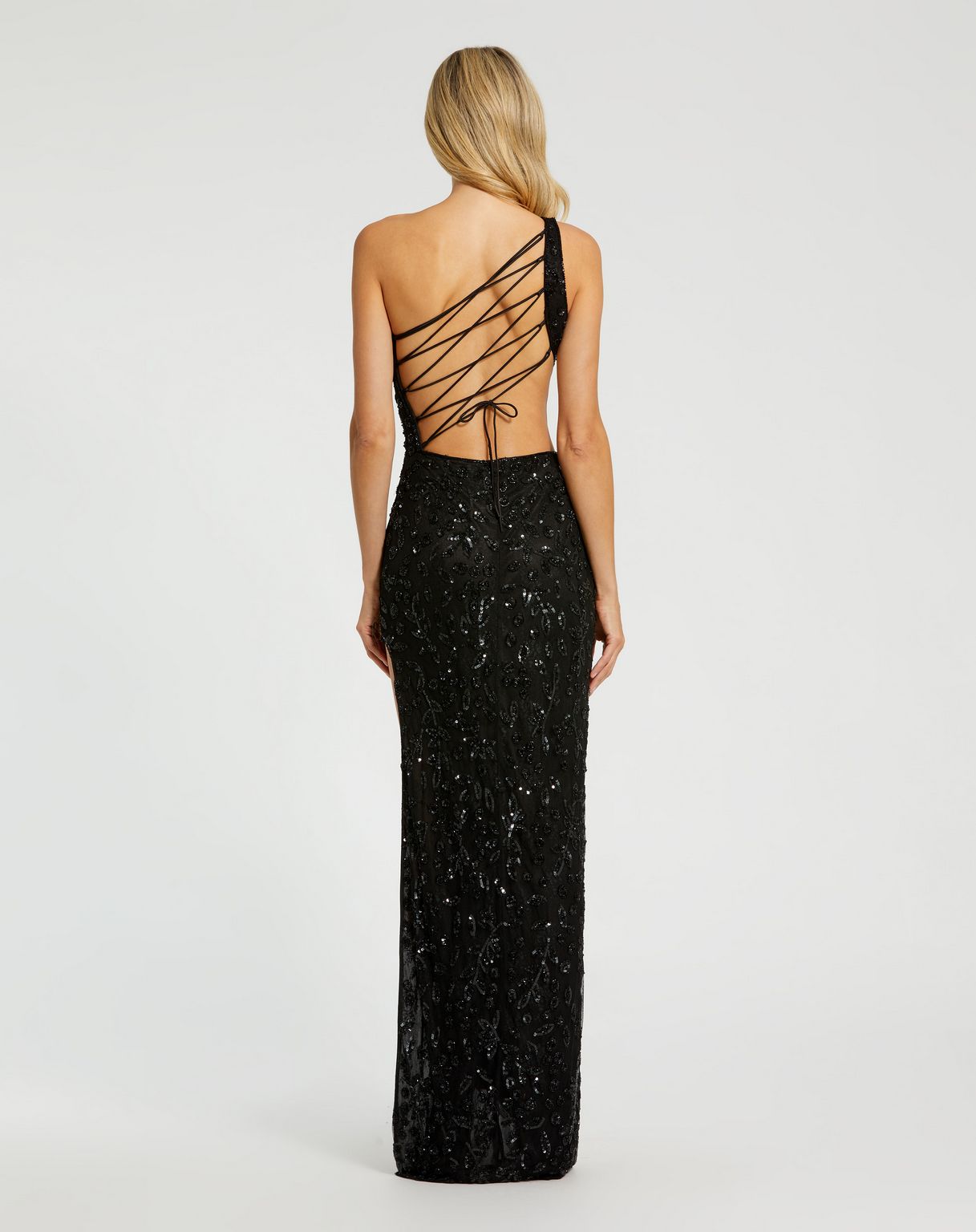 Mac Duggal 6084 Prom Sequin Cutout Formal Long Dress