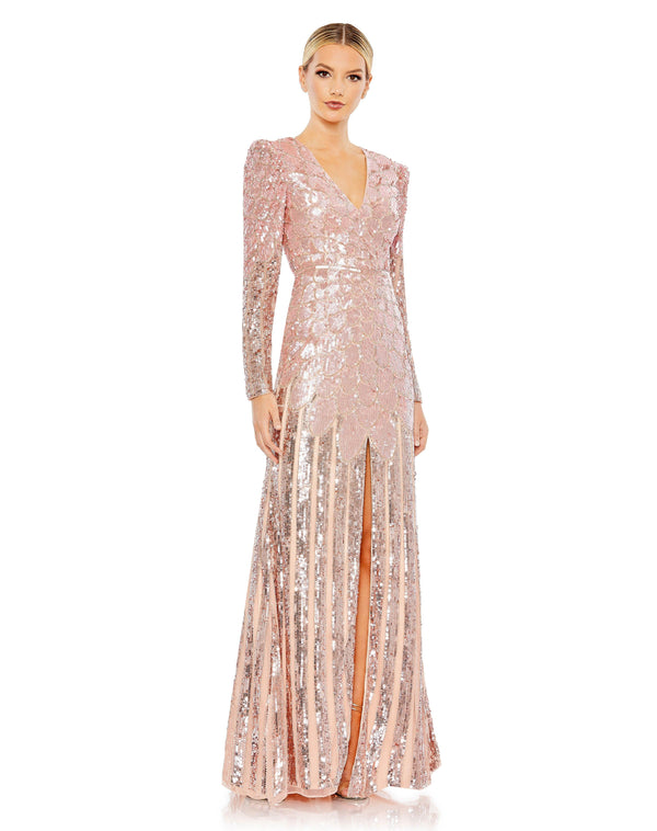 Long Sleeve Formal Evening Dress Long Sleeves Mac Duggal 6088