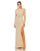 Formal Dresses Long Sleeve Formal Evening Dress Nude Silver