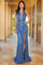 Prom Dresses Halter Prom Formal Long Dress Sapphire