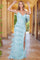 Prom Dresses Fringe Prom Beaded Formal Long Dress Sky