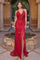 Prom Dresses Long Beaded Sequin Formal Prom Dress Red