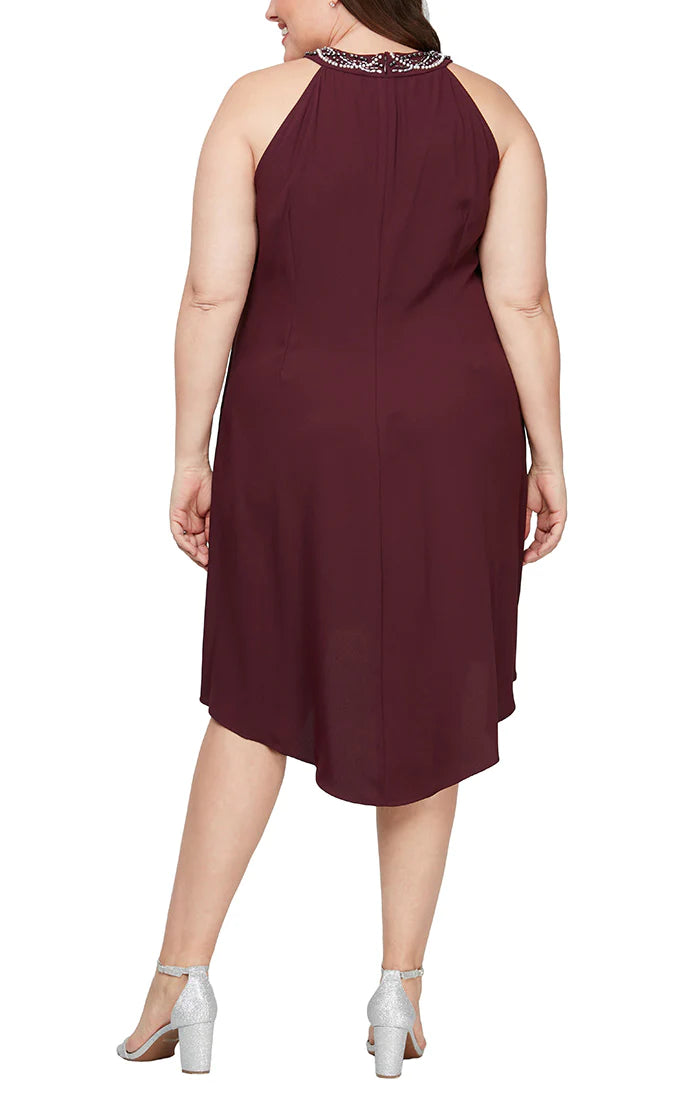 SL Fashions 619005 Plus Size Cocktail Short Dress