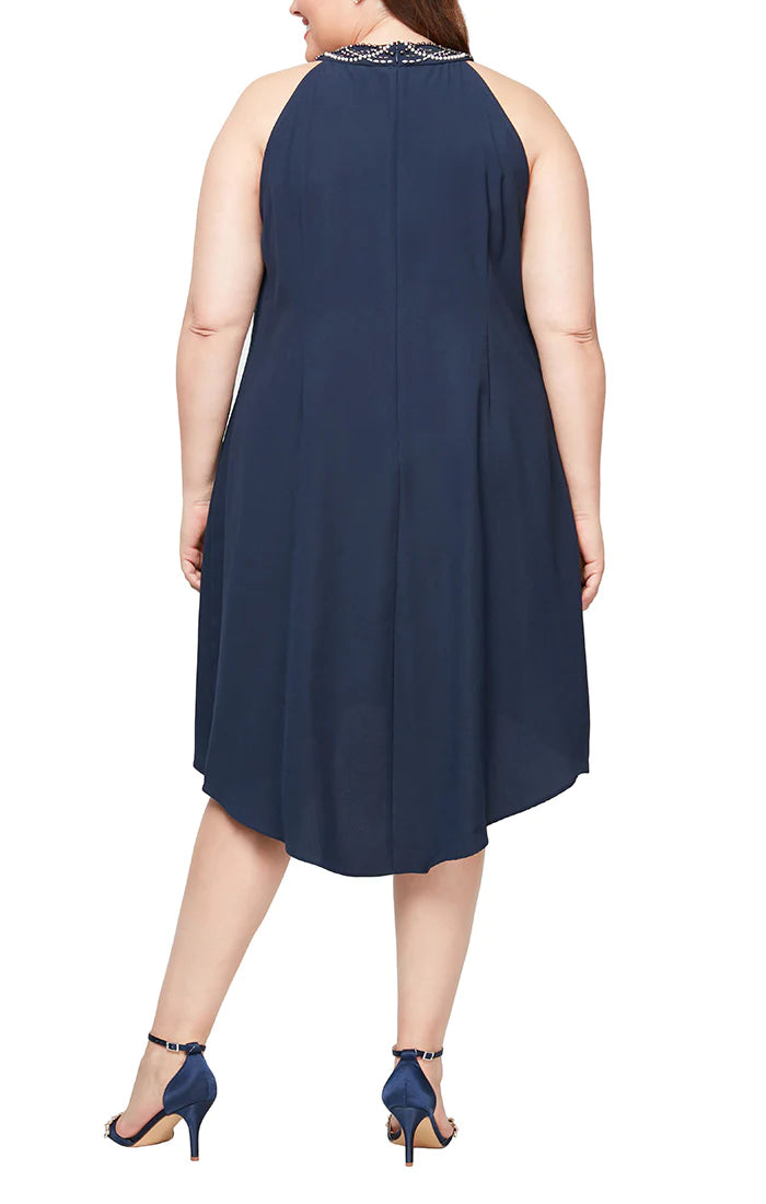 SL Fashions 619005 Plus Size Cocktail Short Dress