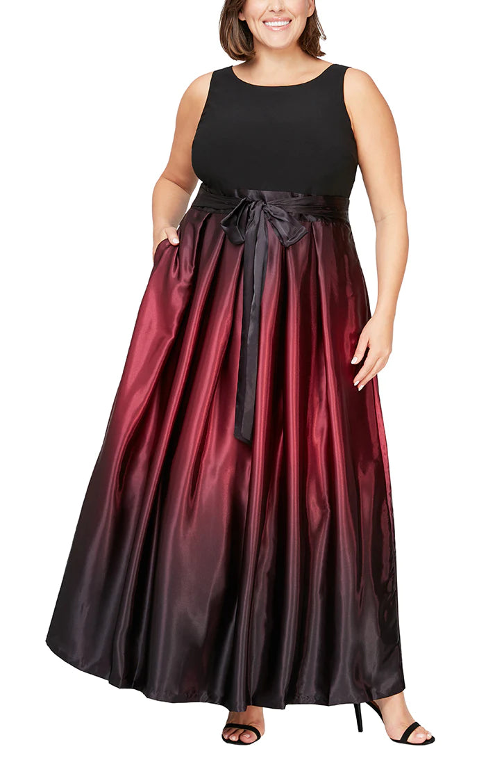 SL FASHIONS Women's Ombr Satin Gown - Blue - Gowns SL FASHIONS Women's Ombr Satin Gown - Blue - Gowns