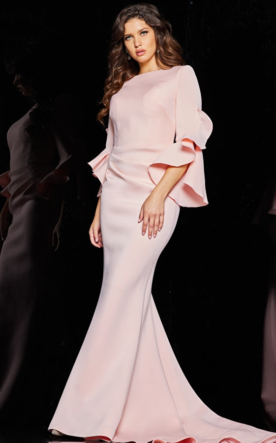 Jovani 63168 Ruffle Sleeve Mother of the Bride Gown