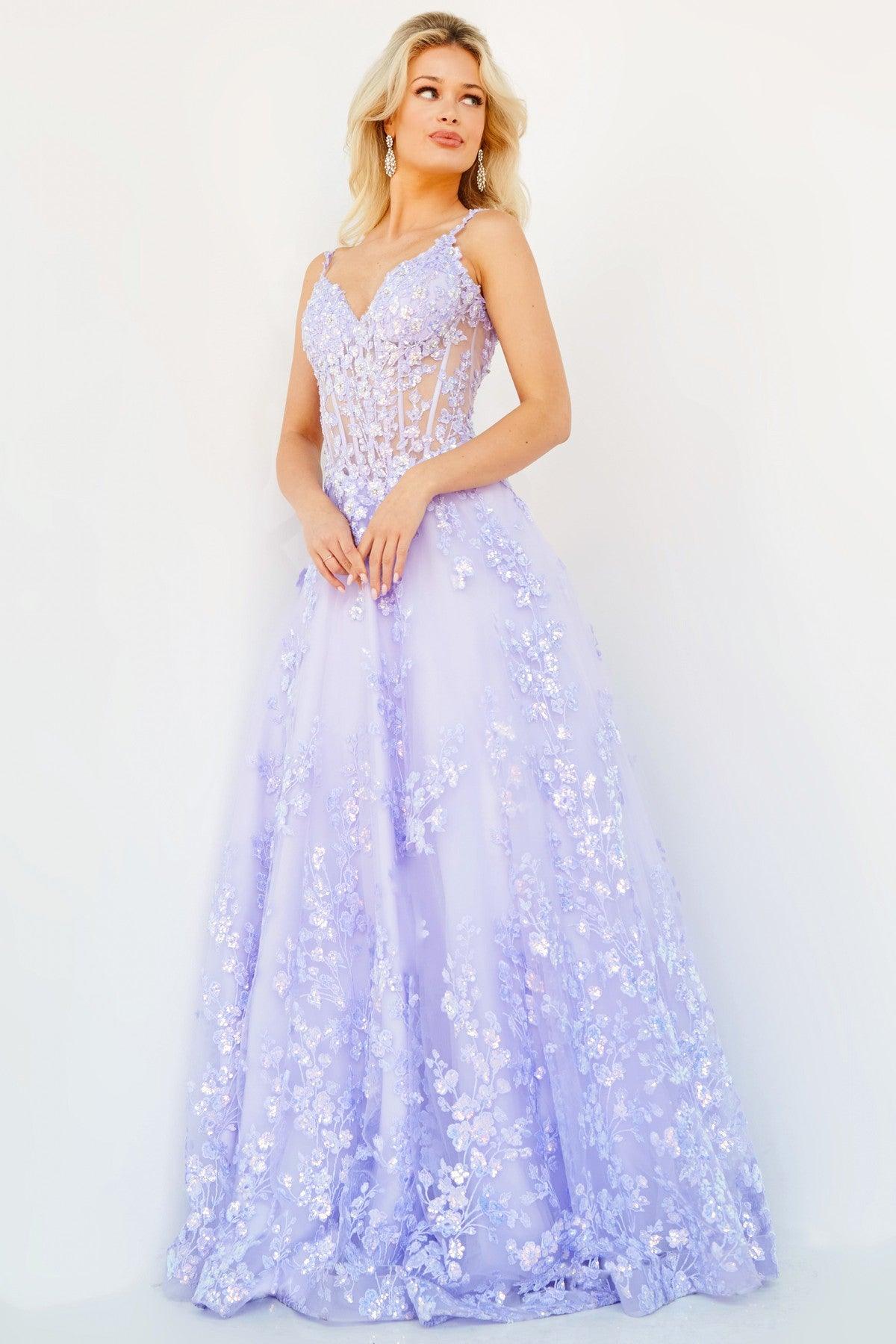 Jovani 63170 Prom Long Spaghetti Strap Ball Gown