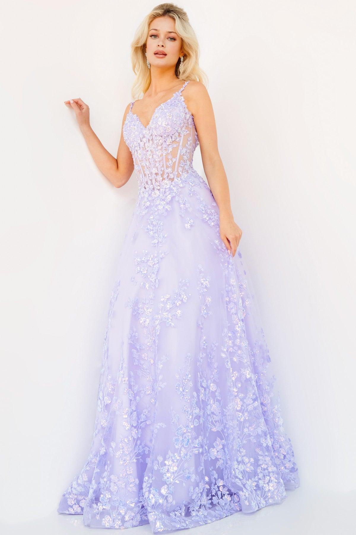 Jovani 63170 Prom Long Spaghetti Strap Ball Gown