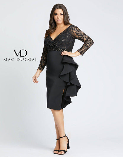 Mac Duggal Fabulouss Short Plus Size Dress 67545 Sale