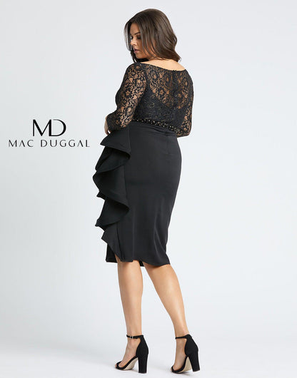 Mac Duggal Fabulouss Short Plus Size Dress 67545 Sale