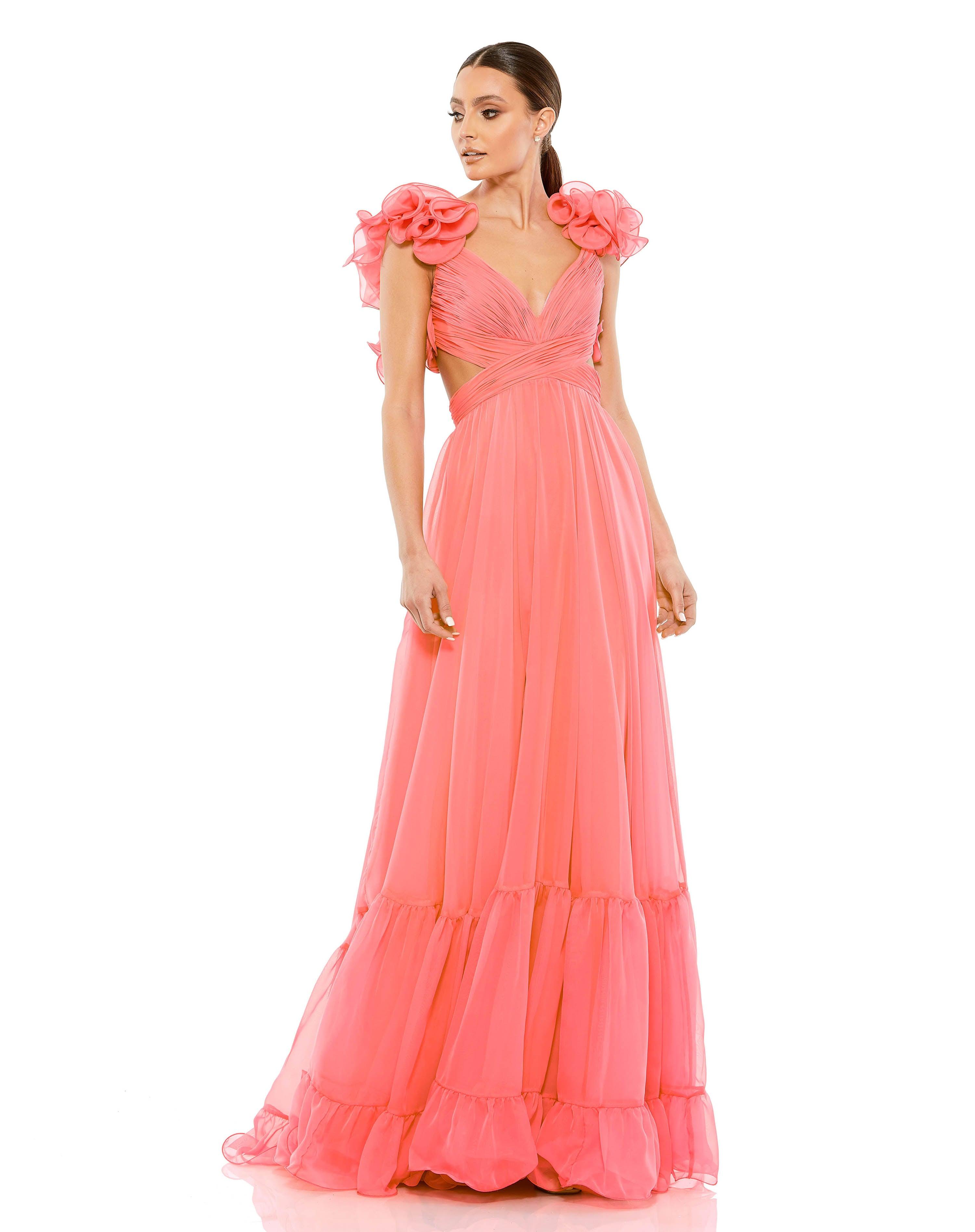 open lace back dress Long Plus-Size Formal Dress 68540 by Mac Duggal main image 1