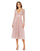 Cocktail Dresses Tea Length Long Sleeve A Line Cocktail Dress Rose