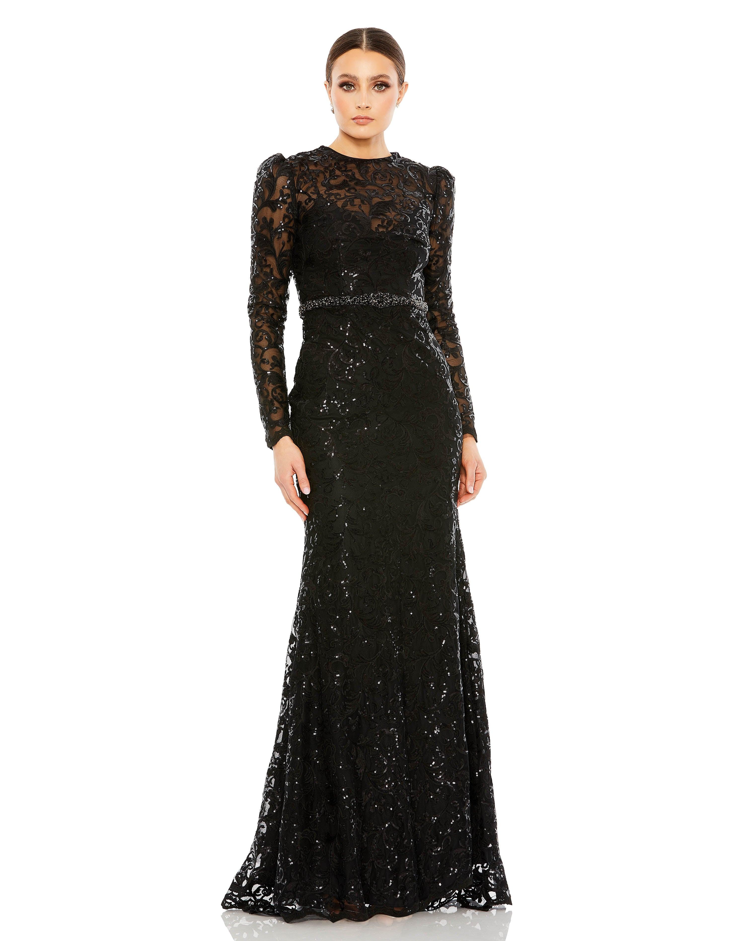 Formal Dresses Long Sleeve Formal Dress Black
