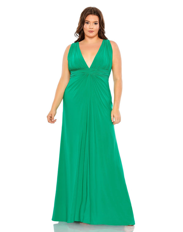 Long Sleeveless Plus Size Formal Dress Sleeveless Silhouette Mac Duggal 68128