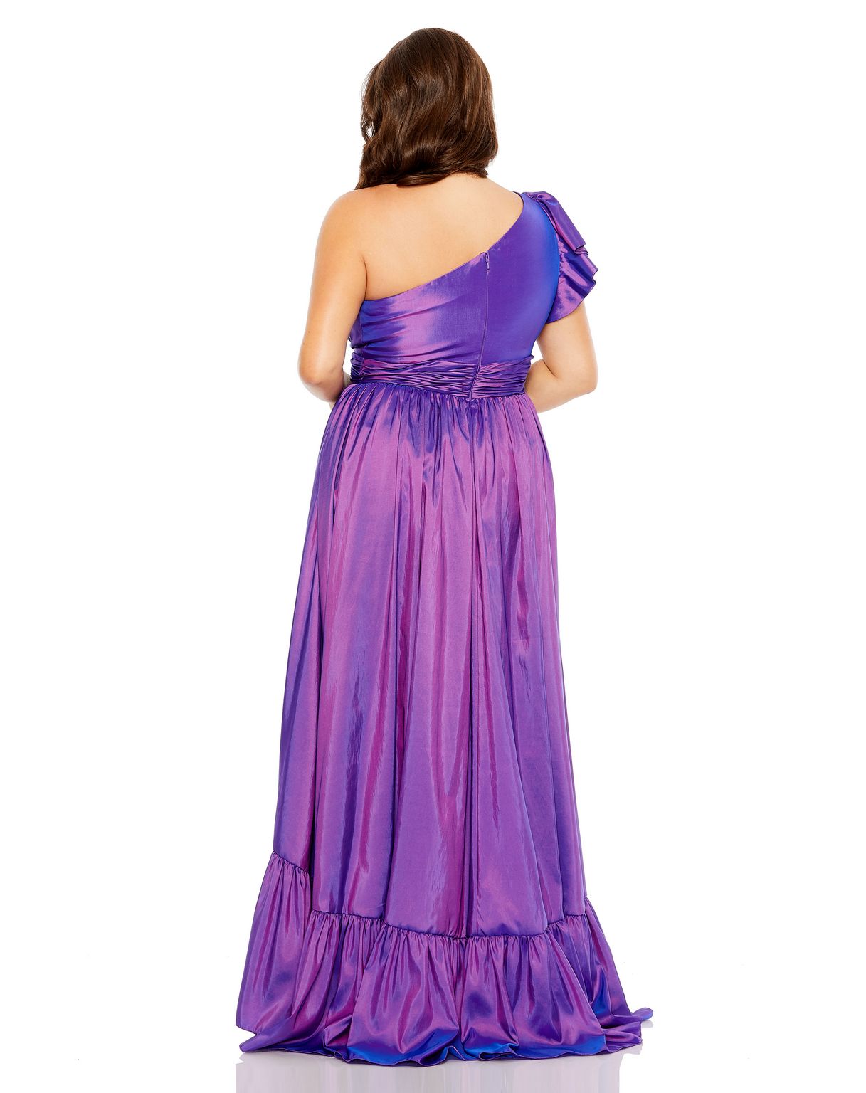 Mac Duggal 68149 Plus Size Long Ruffle A Line Prom Gown