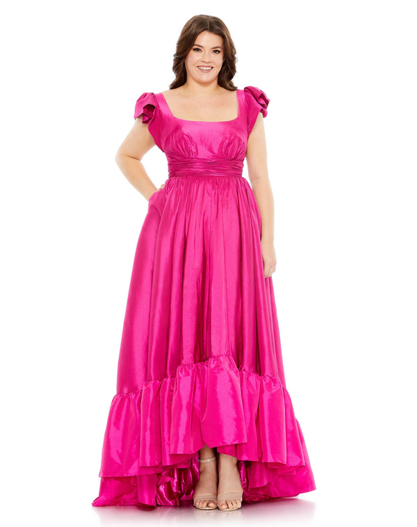 High Low Plus Size Dress High Low Hem Mac Duggal 68150