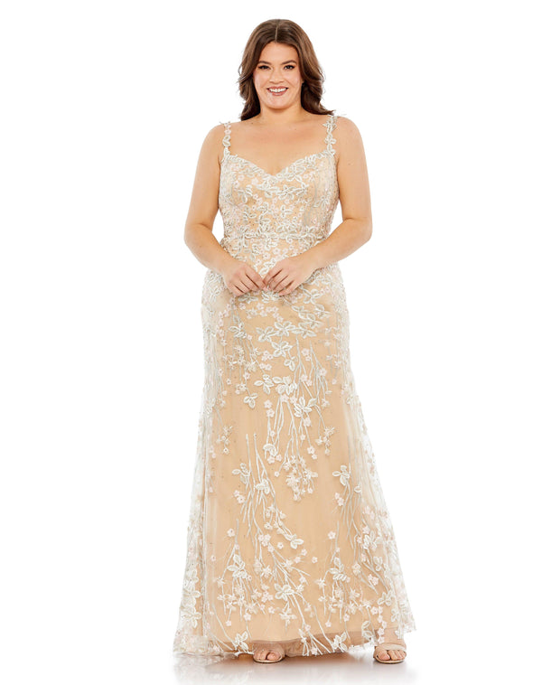 Plus Size Long Trumpet Dress Trumpet Skirt Mac Duggal 68160
