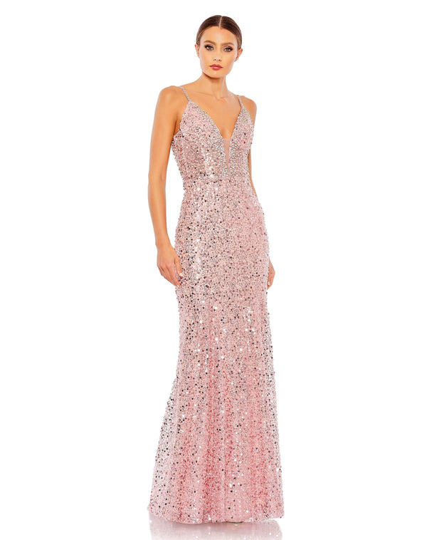 Spaghetti Strap Long Formal Dress Spaghetti Straps Mac Duggal 68175