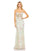 Prom Dresses Long Floral Fitted Prom Gown White Multi