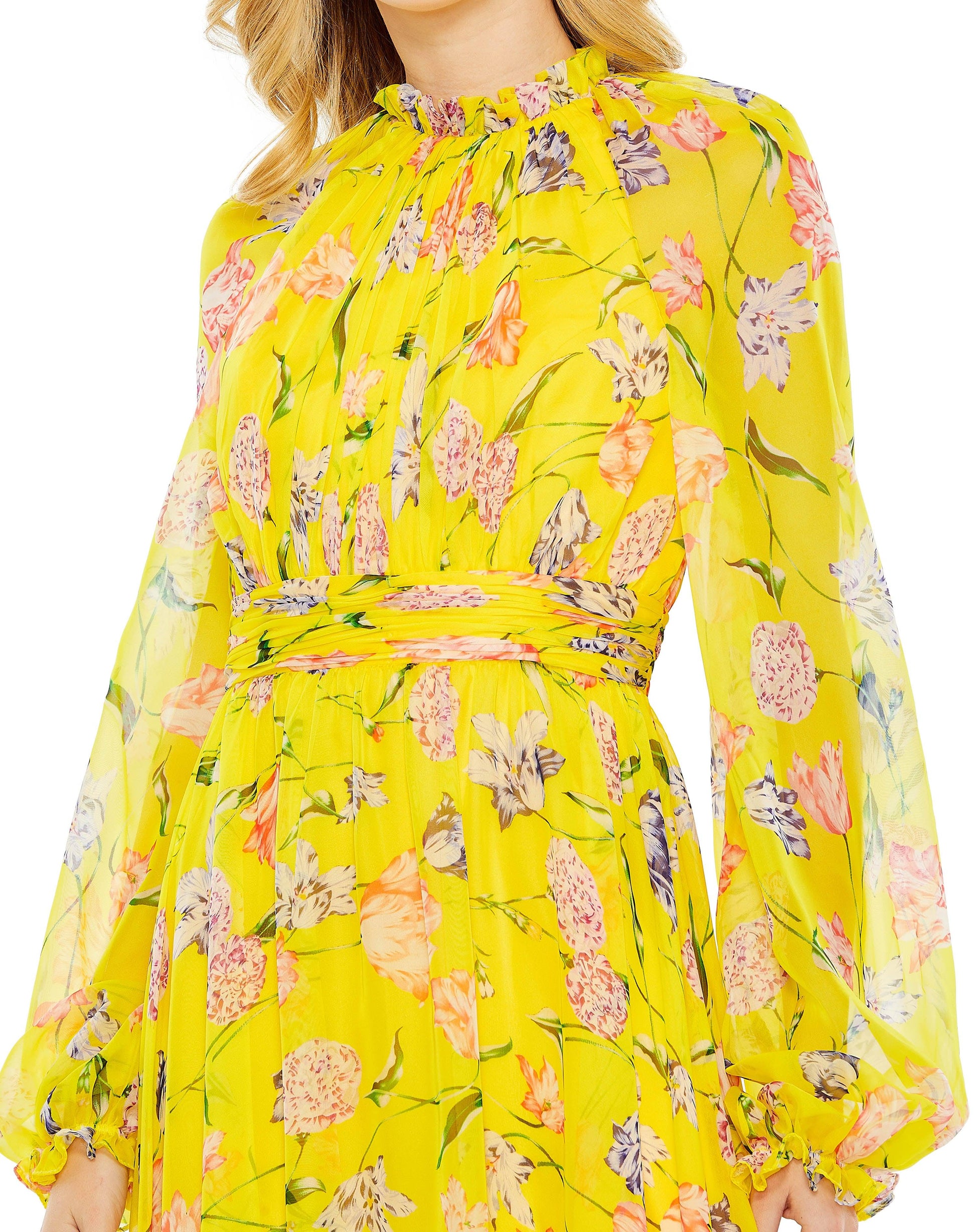 Mac Duggal 68218 High Low Formal Floral Print Dress