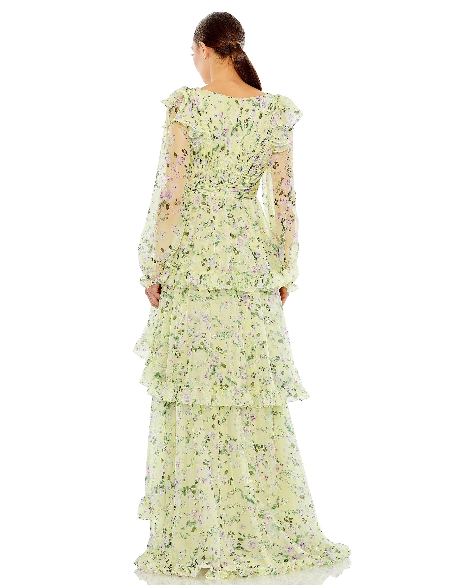 Mac Duggal 68220 High Low Formal Floral Dress