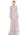 Formal Dresses Formal A Line Floral Print Evening Long Gown Blush Multi
