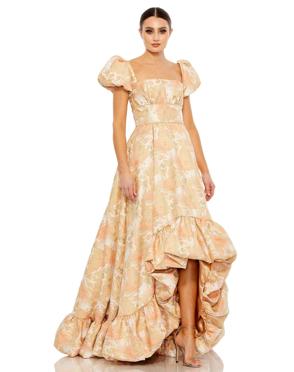 High Low Formal Floral Dress High Low & Floral Detail Mac Duggal 68276