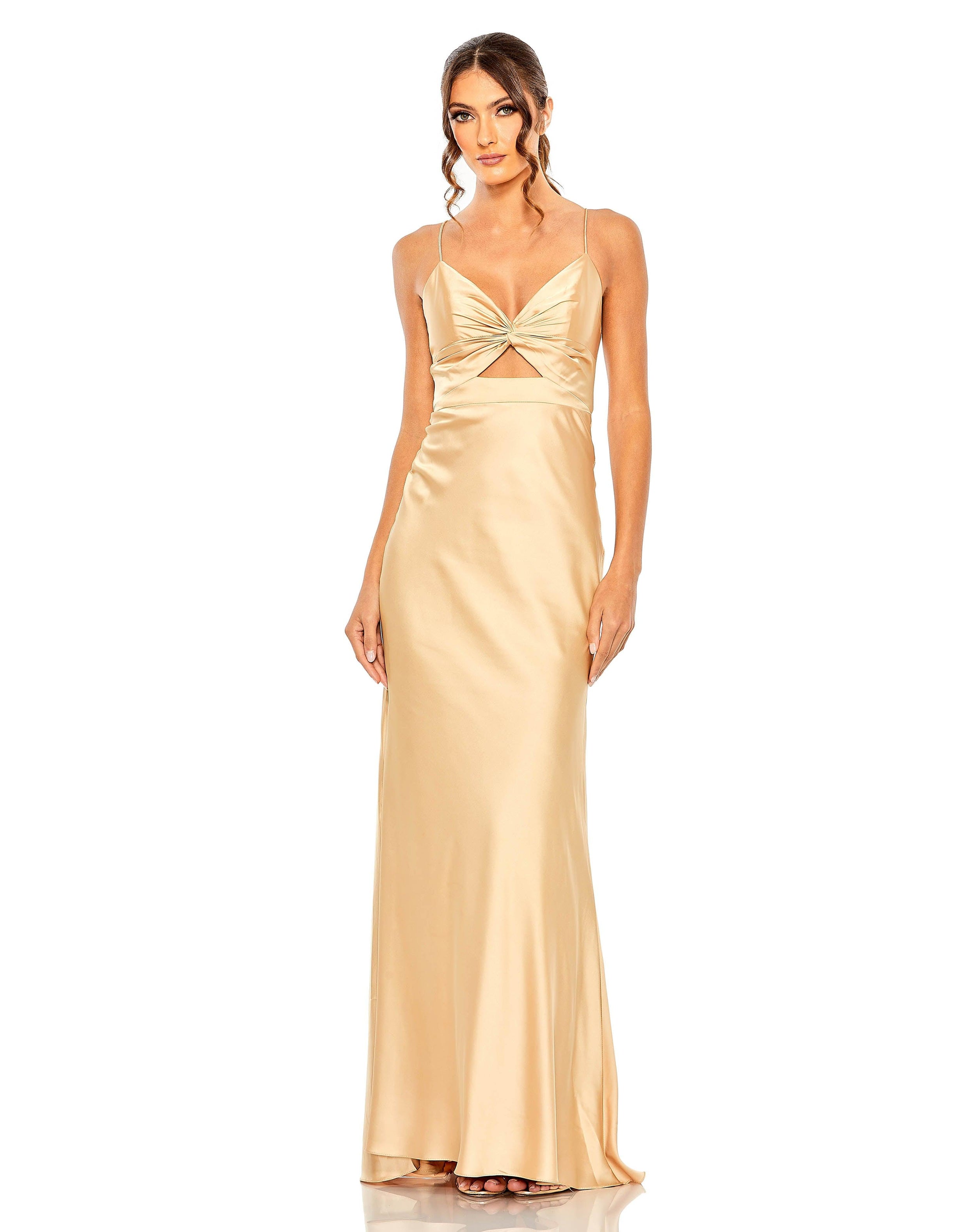 Prom Dresses Long Spaghetti Strap Prom Dress Champagne