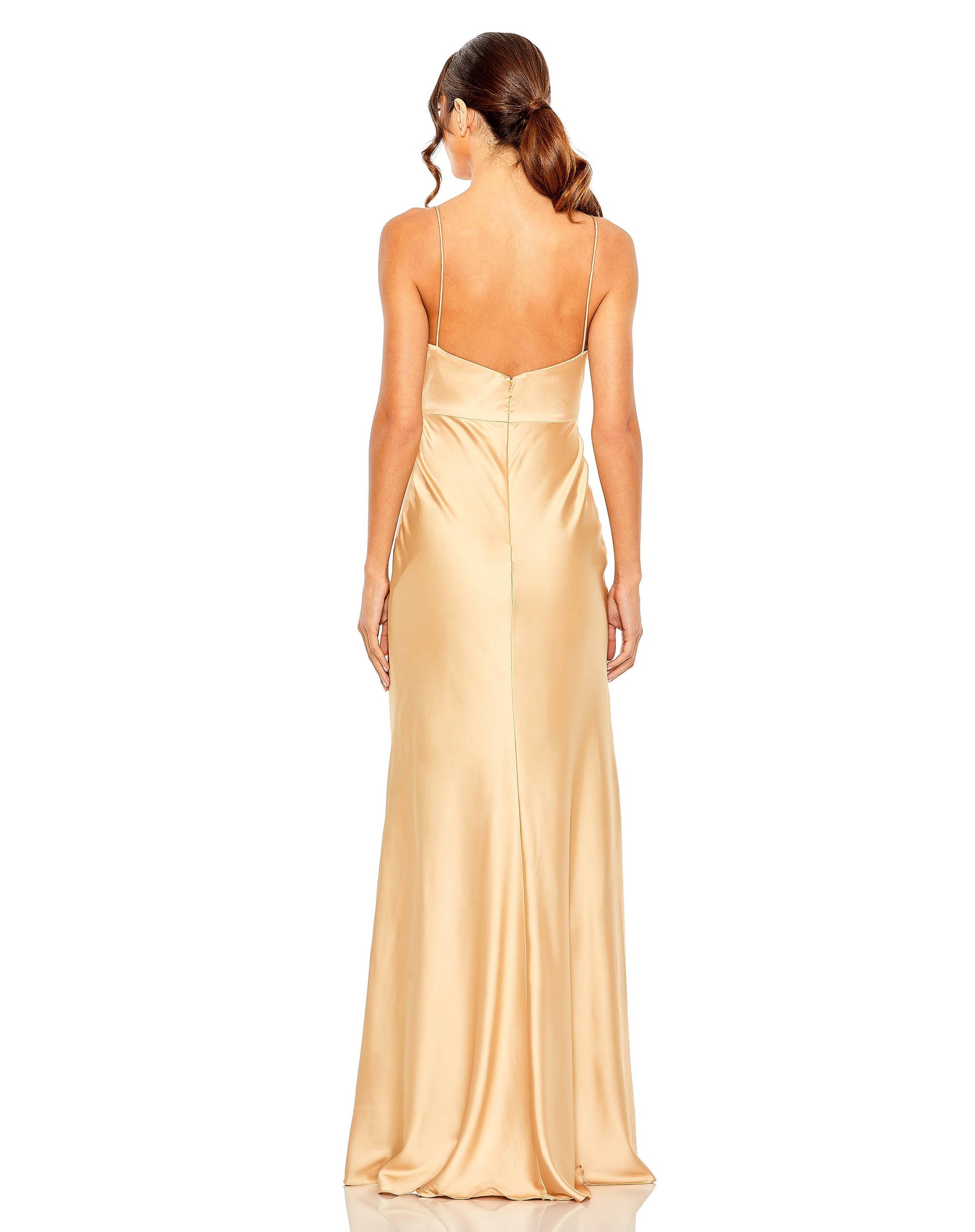 Mac Duggal 68347 Long Spaghetti Strap Prom Dress
