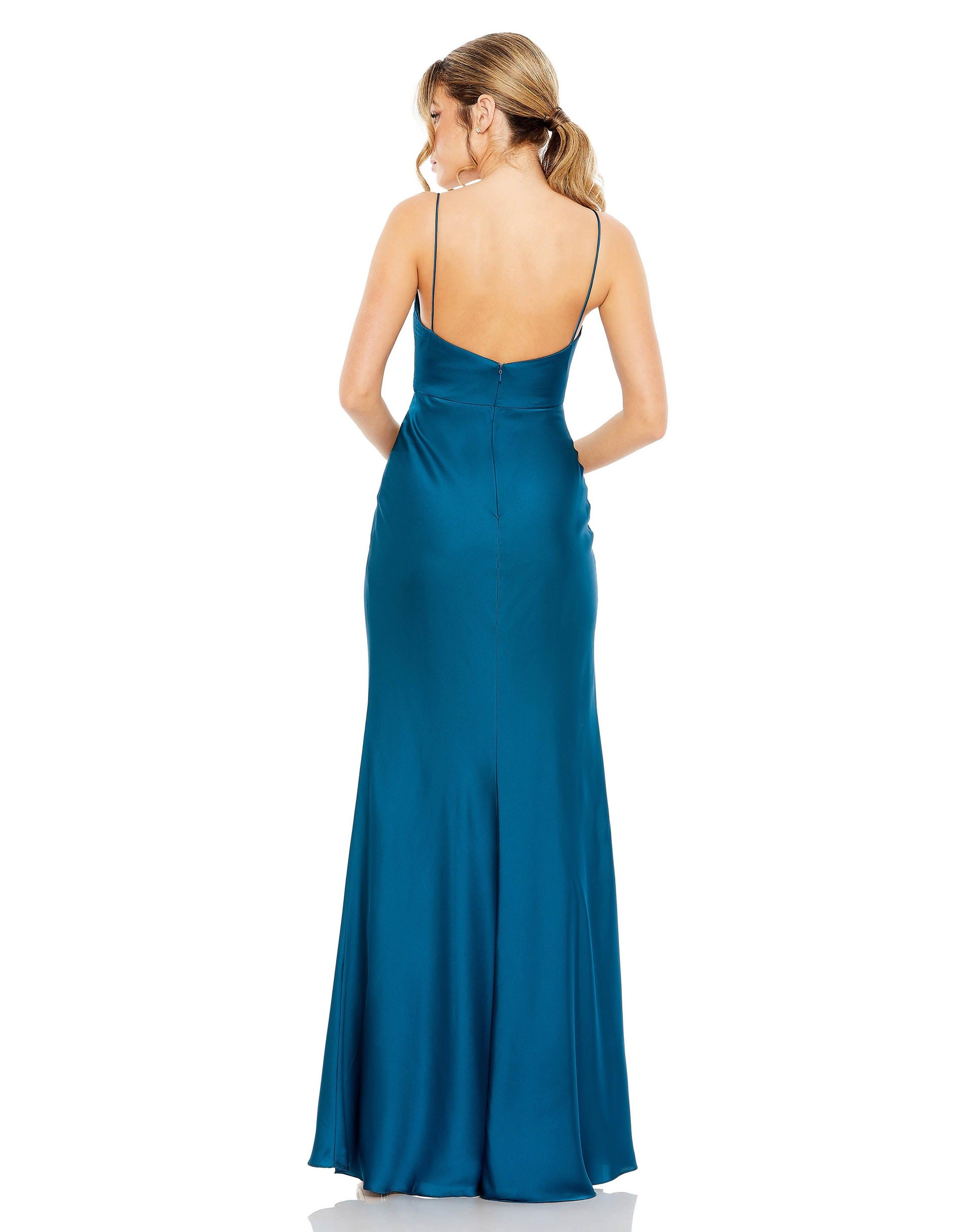 Mac Duggal 68347 Long Spaghetti Strap Prom Dress