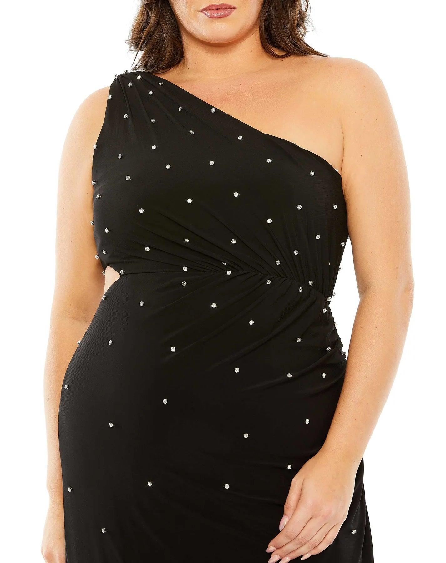 Mac Duggal 68354 Fabulouss Plus Size Long Fitted Prom Dress