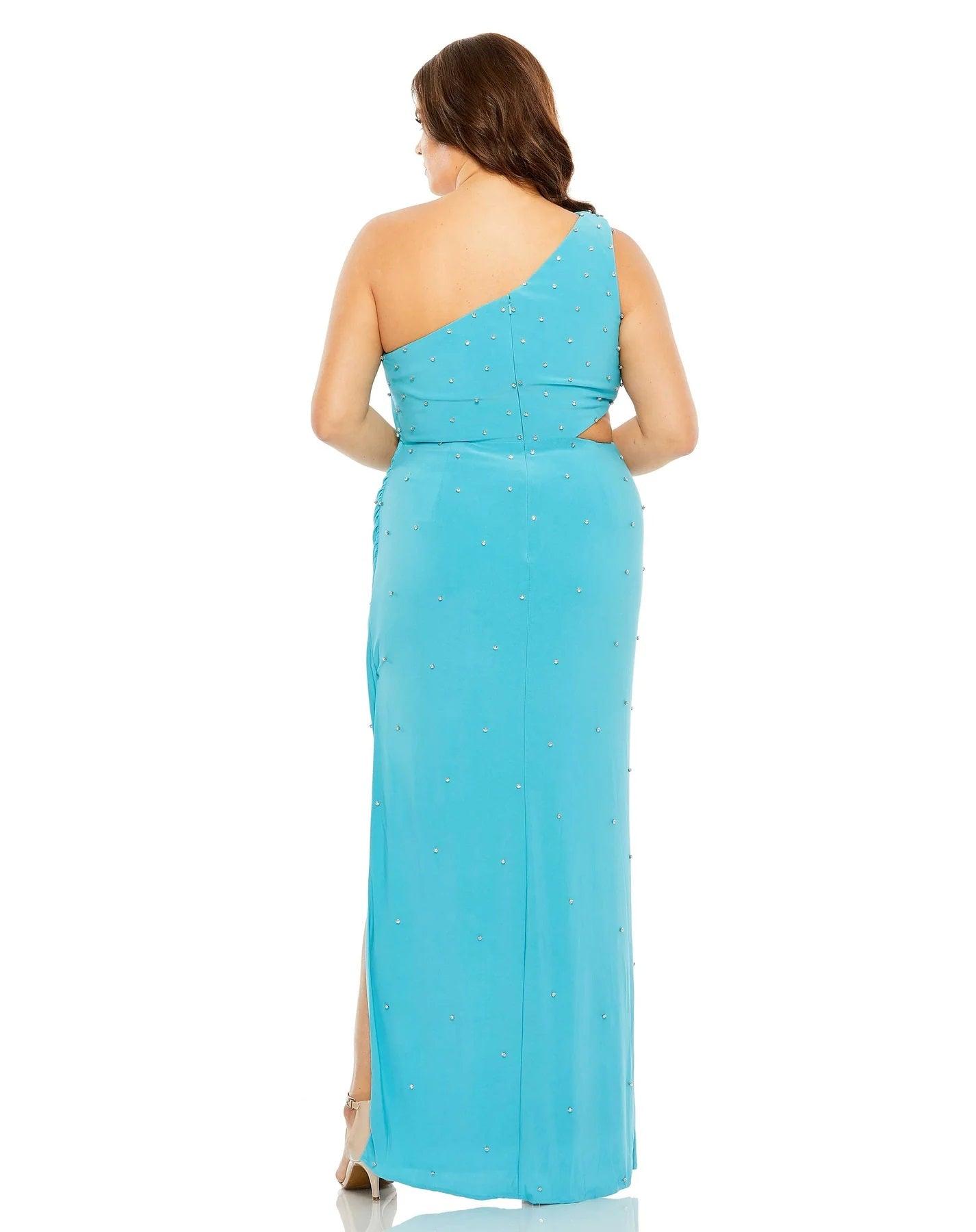 Mac Duggal 68354 Fabulouss Plus Size Long Fitted Prom Dress
