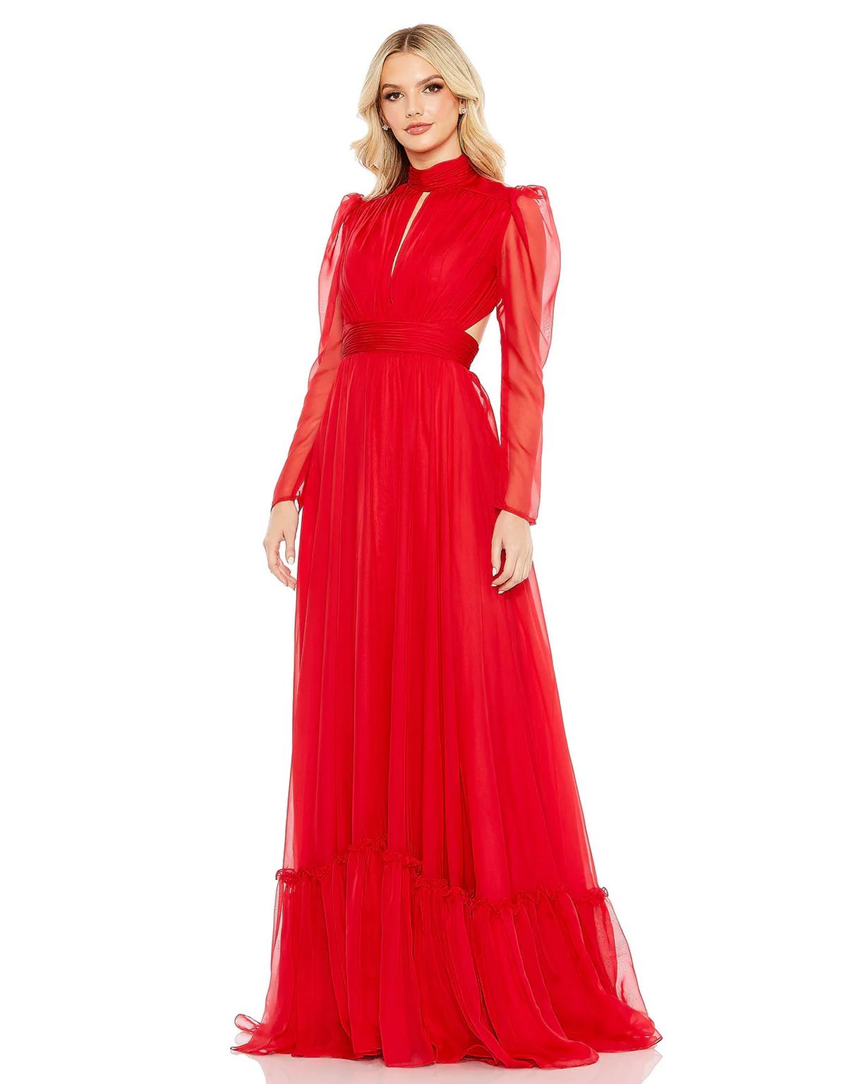 Long Chiffon Keyhole Puff Sleeve Lace Up Dress Keyhole Puff Sleeve Lac The Dress Outlet Long Chiffon Keyhole Puff Sleeve Lace Up Dress Keyhole Puff Sleeve Lac The Dress Outlet