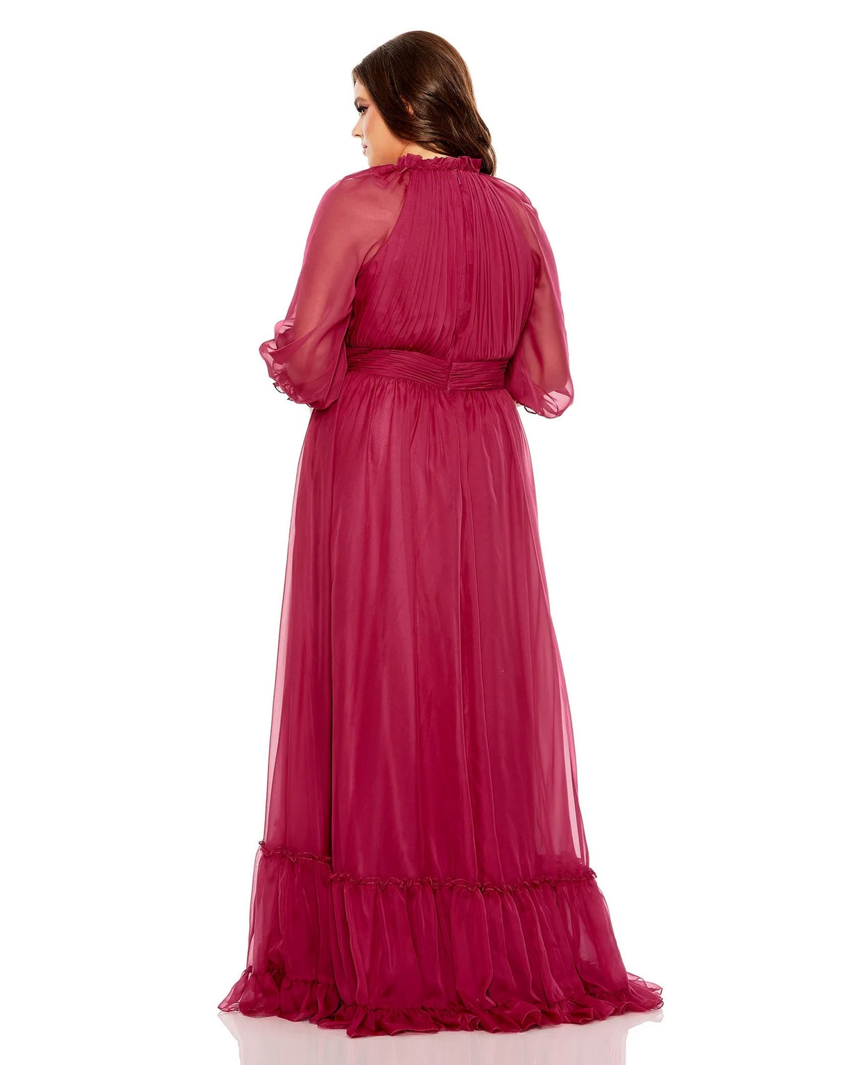 Plus Size Puff Sleeve Tiered A Line Long Dress Puff Sleeve Tiered A Li –  The Dress Outlet